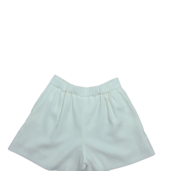 Aritzia Babaton Cohen Cream Pleated High Waisted Shorts Women's Size 0 - Picture 10 of 16
